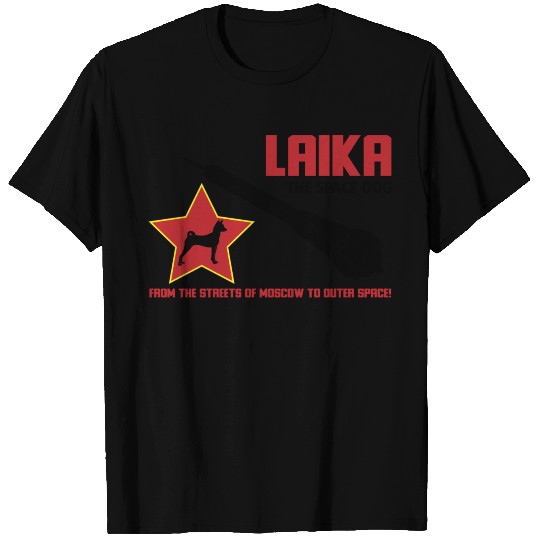 Laika the space dog Russia Gagarin gift T Shirts