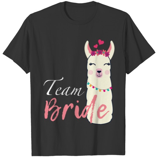 Team Bride Alpaca bachelorette Party engagement T Shirts