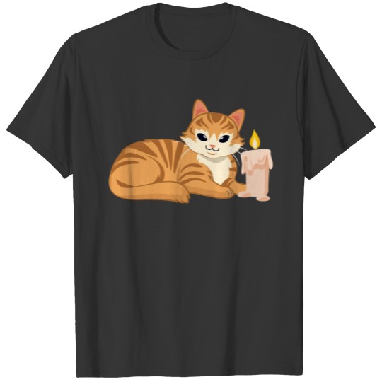 Easily Distracted by Cats and Candles T-shirt