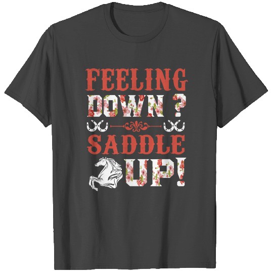 Animals horses equestrian riding T Shirts