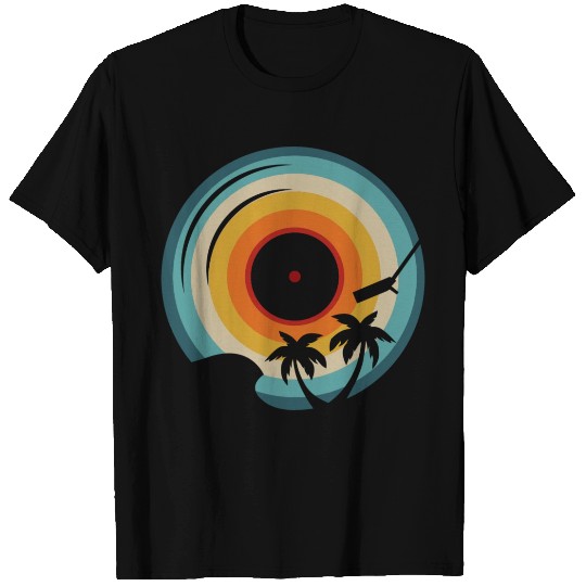 Vinyl Record Summer Sun Vibes Retro Sunset T Shirts
