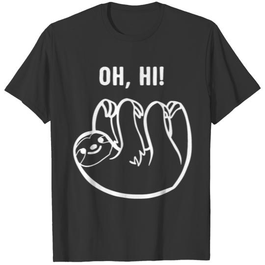 Cute Funny Sloth Hanging Shirt Oh Hi Cool Sloth T-shirt