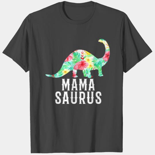 Mamasaurus Greek Mom Funny Dinosaur Tropical T Shirts
