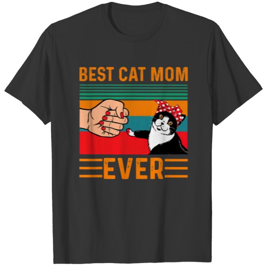 Vintage Best Cat Mom Ever Funny Cat Mom Cat Lover T Shirts