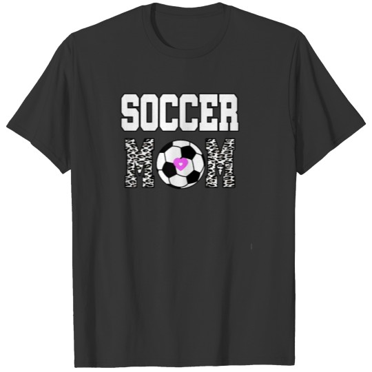 Womens Soccer Mom Leopard Funny Soccer Mom T Shirts