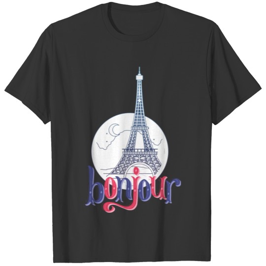 Bonjour paris copie T-shirt