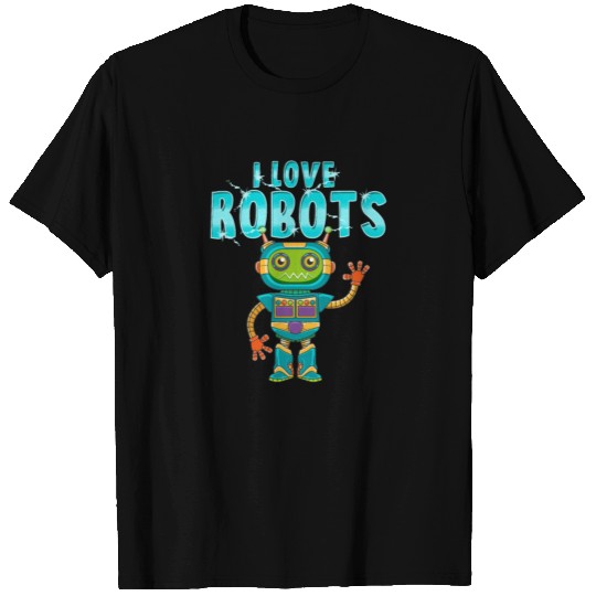 A cute robot is waving for your child saying "I T Shirts