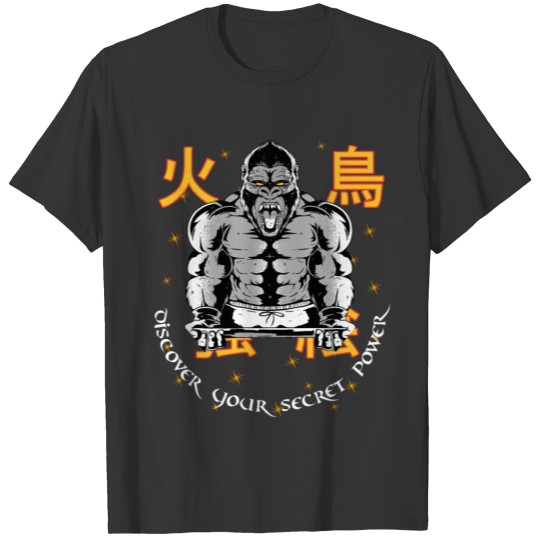 Japanese Gorillastyle dumbbell workout T Shirts