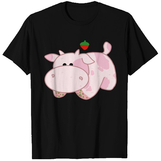 Strawberry Cow birthday chirstmas present trend T Shirts