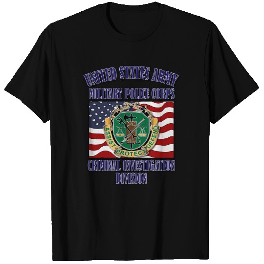 U S Army Military Police Cid Back Design T Shirts