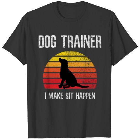 Retro Dog Commands Obedience Training Funny Dog Tr T Shirts