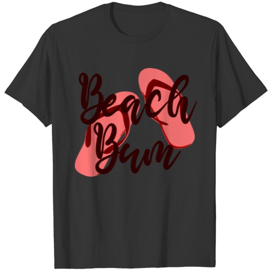 Beach B Coral Flip Flops Graphic Design T Shirts