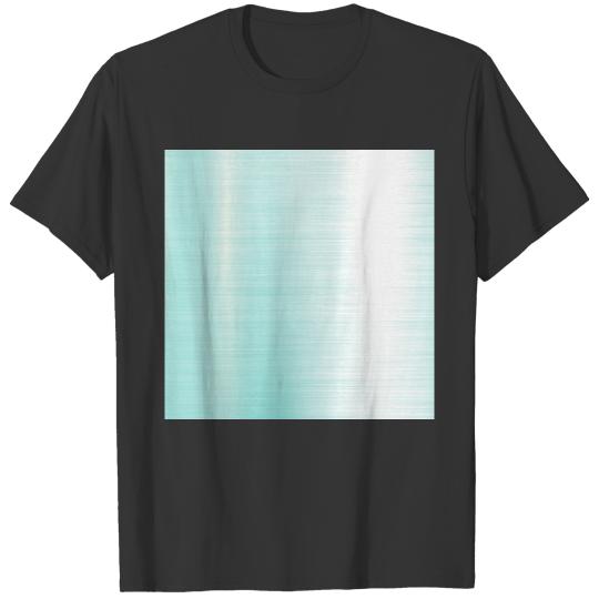 Teal Brushed Metal Stainless Steel T-shirt