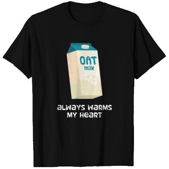 Warm Heart Vegan Plant-Based Oat Milk design T Shirts