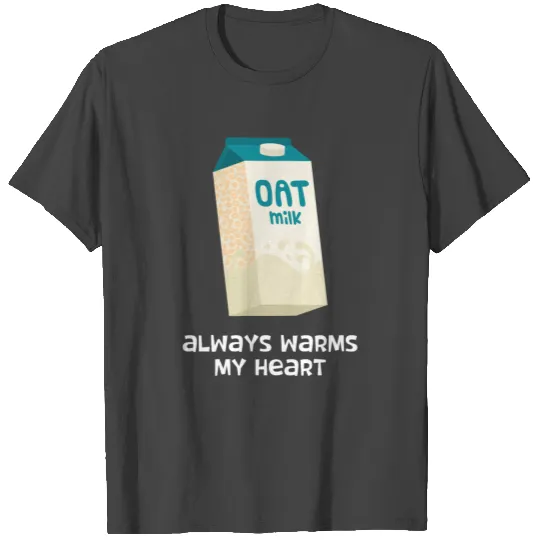 Warm Heart Vegan Plant-Based Oat Milk design T Shirts