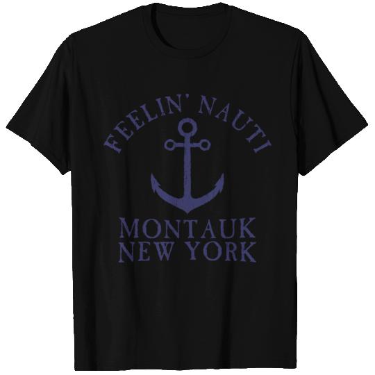 Feelin' Nauti Montauk Nautical Distressed T Shirts