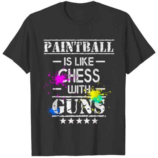 Paintball Player Team Shooting Colors Paintballing T-shirt
