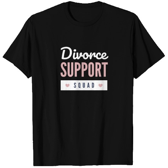 Divorced support squad white and pink design for T Shirts