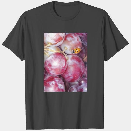 LadyBug on Grapes T Shirts