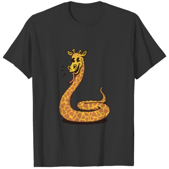 Snake giraffe funny cartoon giraffe snake T-shirt