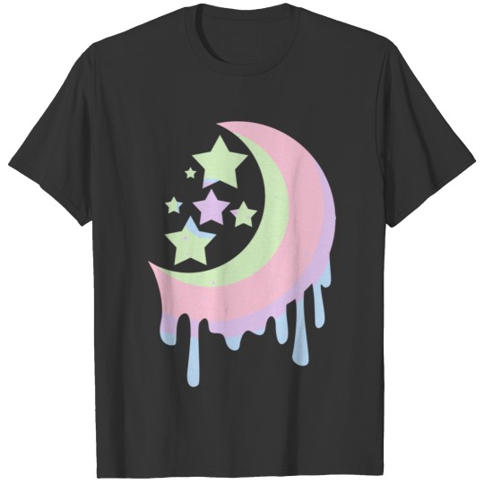 Aesthetic Clothing For Girls Pastel Moon Goth Swea T-shirt