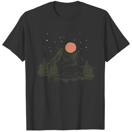 mountains, nature, hiking, camping, hike T-shirt