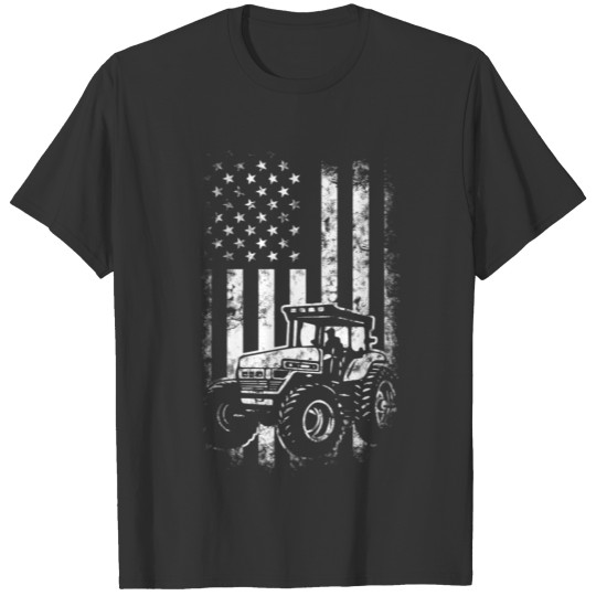 Usa Farmer Flag Patriotic Farming 4Th Of July Gift T-shirt