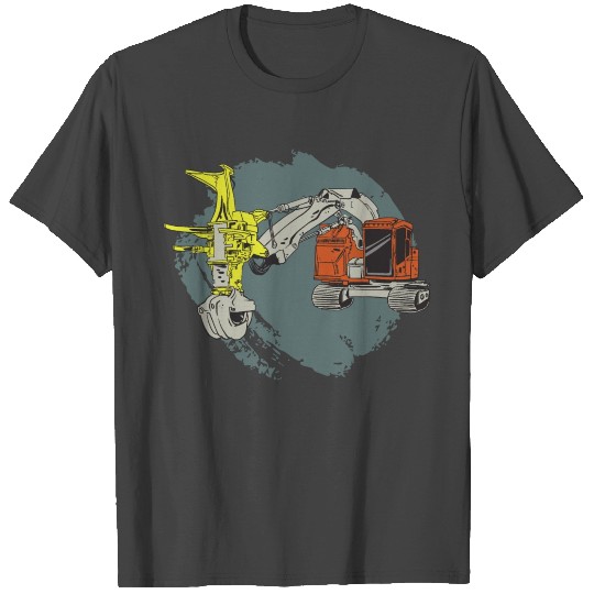 Lumberjack Tree Chainsaw Cases Excavator Design T Shirts