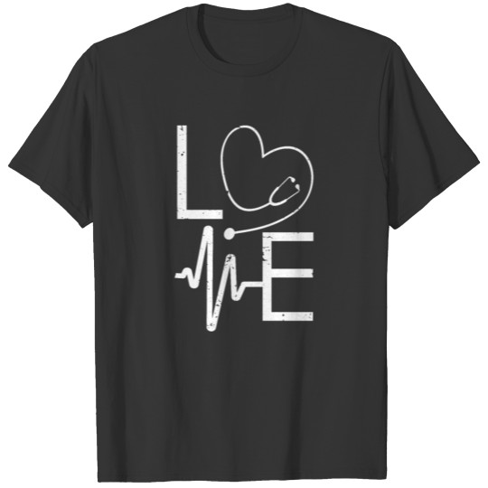 Nurse love Heartbeat | Proud to be a Nurse T-shirt