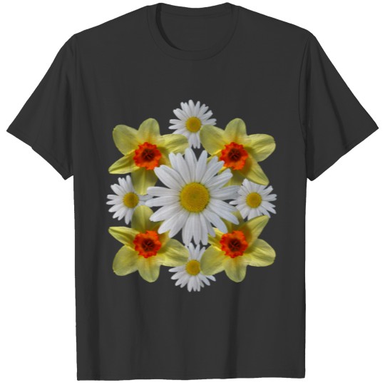 daisies floral bloom daisy spring daffodil florets T Shirts