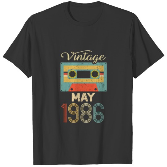 Vintage May 1986 35th Birthday 35 Year Gift T-shirt