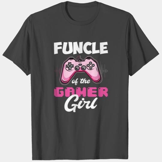 Funcle Of Gamer Girl Funny Uncle Family Gift T Shirts