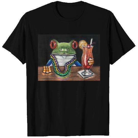 "Mardi Gras Hurricane"-Frogs After Five collection T Shirts