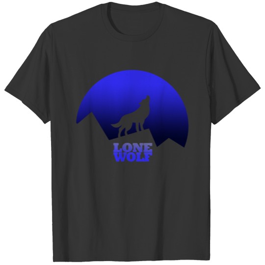 lone wolf blue theme T Shirts