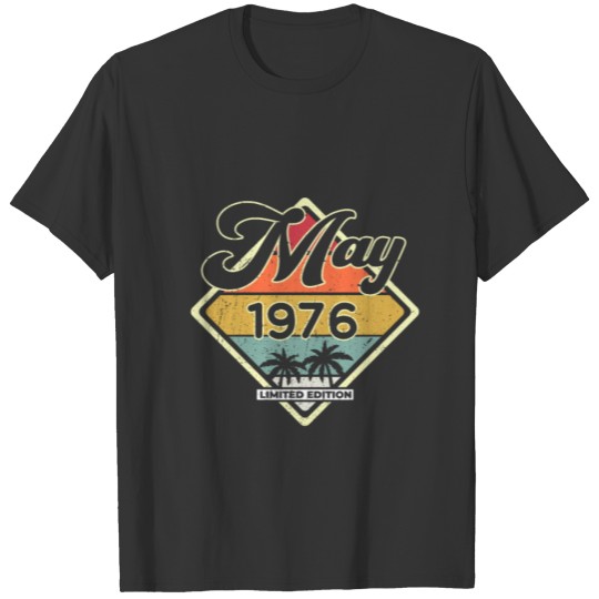 Vintage May 45 Year 1976 40th Birthday Gift T-shirt