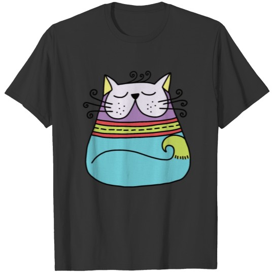 Cartoon Animation Cat Kitten Kitty Pet T-shirt