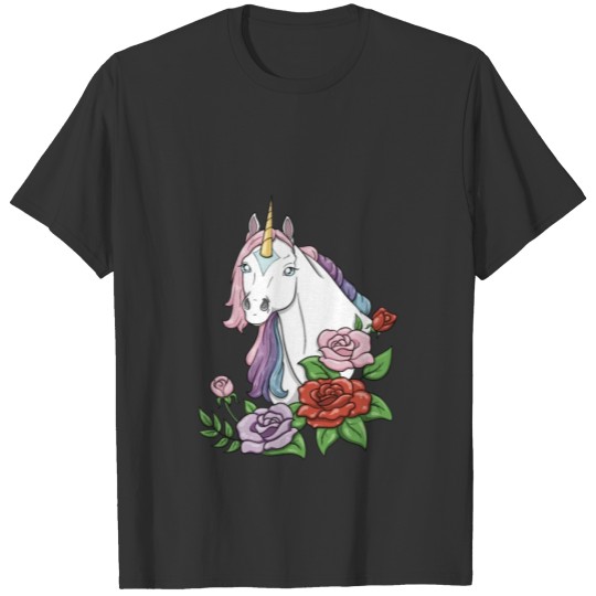 Magical Unicorn with Roses T-shirt