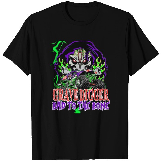 grave digger Bad tot the Bone T Shirts
