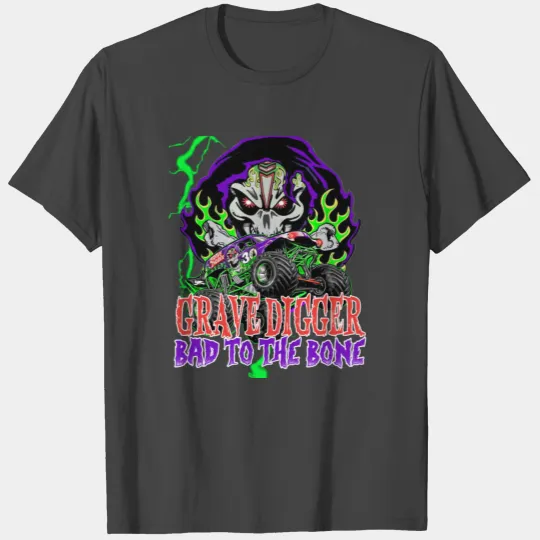 grave digger Bad tot the Bone T Shirts