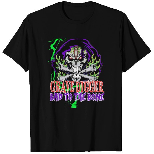 grave digger Bad tot the Bone T Shirts