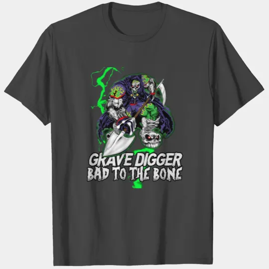 grave digger Bad tot the Bone Monster jam T Shirts