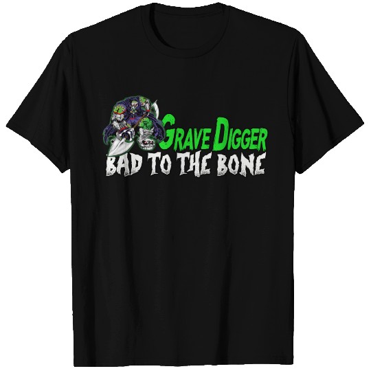 grave digger Bad tot the Bone T Shirts