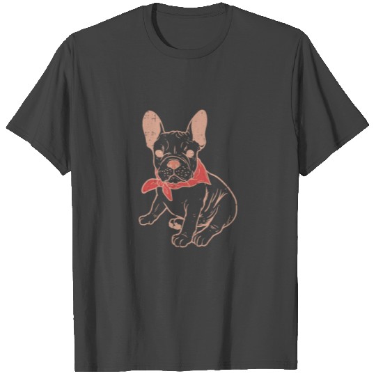 Dogs Scarf Wearing French Bulldog T Shirts