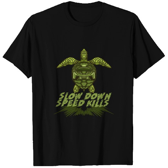 Turtle - Speed Kills Awareness - Beach Summer Art T Shirts