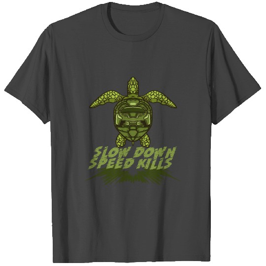 Turtle - Speed Kills Awareness - Beach Summer Art T Shirts