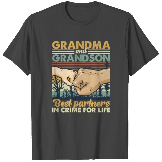 Grandma and Grandson Best Partners In Crime T Shirts