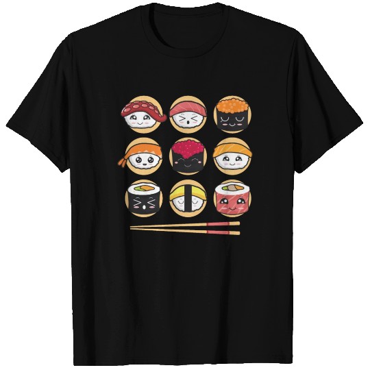 Kawaii Different Sushi Food T Shirts