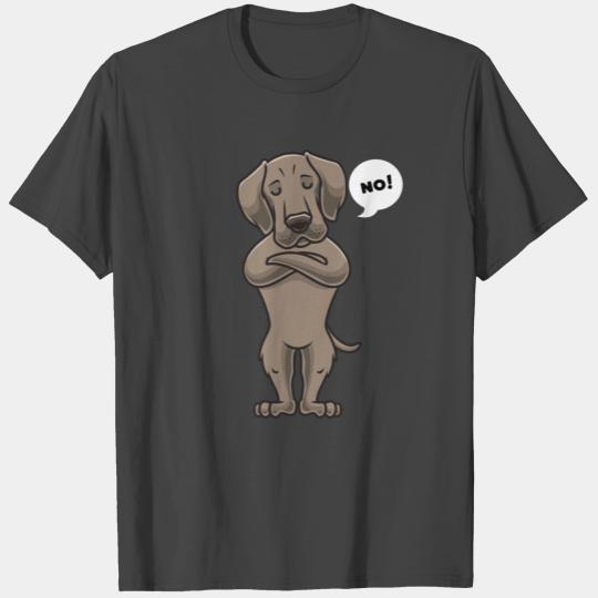 Stubborn Weimaraner dog T Shirts