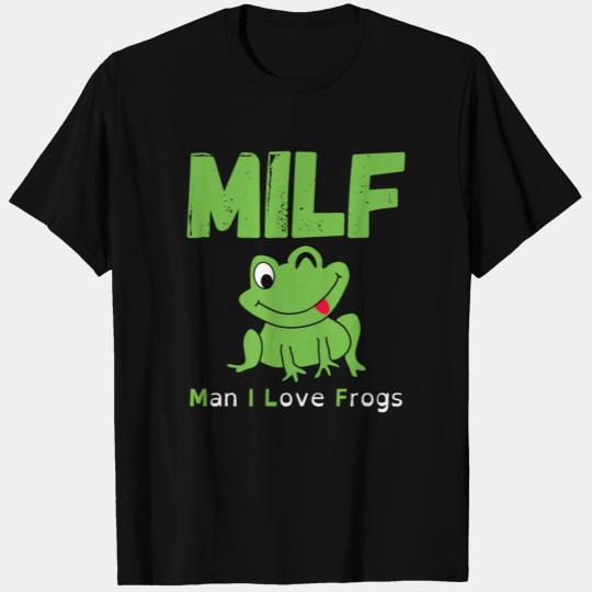 MILF (Man I Love Frogs) - Cartoon Frog Winking T Shirts