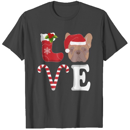 Christmas French Bulldog Santa Bulldog Lovers T Shirts
